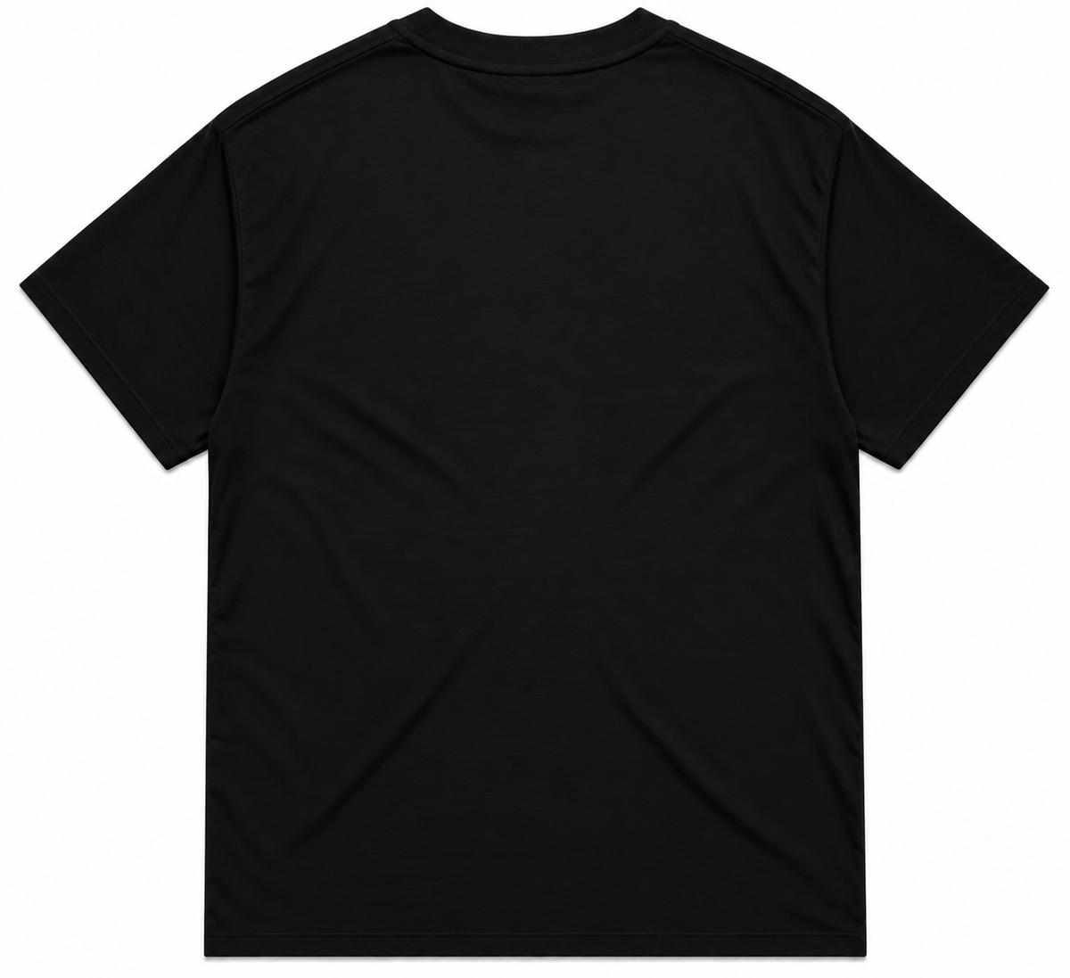 Featherweight Champion men’s tee back view, black shirt with short sleeves.
