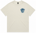 Front view of the Arizona Bay Surf Life Saving Club men’s tee in ecru, showing the Token Tees graphic on the left of chest.